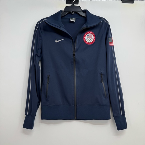 EUC WOMENS L NIKE UNITED STATES OF AMERICA TEAM USA OLYMPIC JACKET - Picture 1 of 11